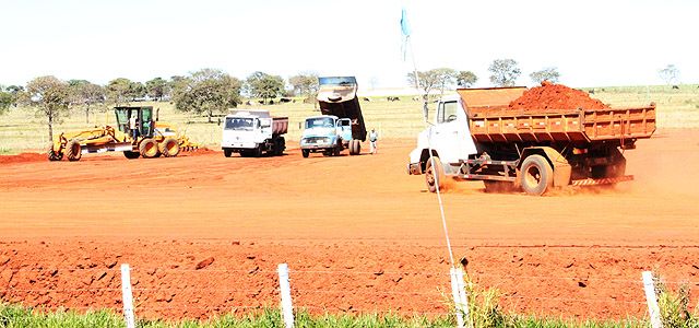 Obras no Parque Empresarial. Foto: Divulgação/Prefeitura