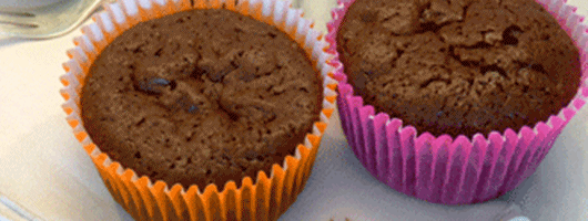 Muffins de chocolate sem farinha