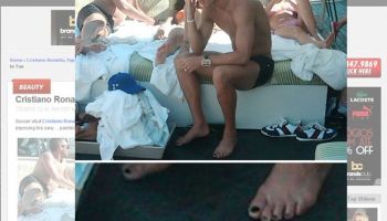 C.Ronaldo é fotografado com as unhas do pé pintadas