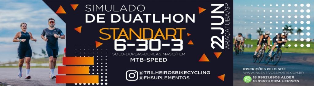 Araçatuba recebe Simulado de Duathlon com percurso misto e participação de 110 atletas - Araçatuba vai sediar o Simulado de Duathlon no domingo Araçatuba recebe Simulado de Duathlon com percurso misto e participação de 110 atletas - Araçatuba vai sediar o Simulado de Duathlon no domingo