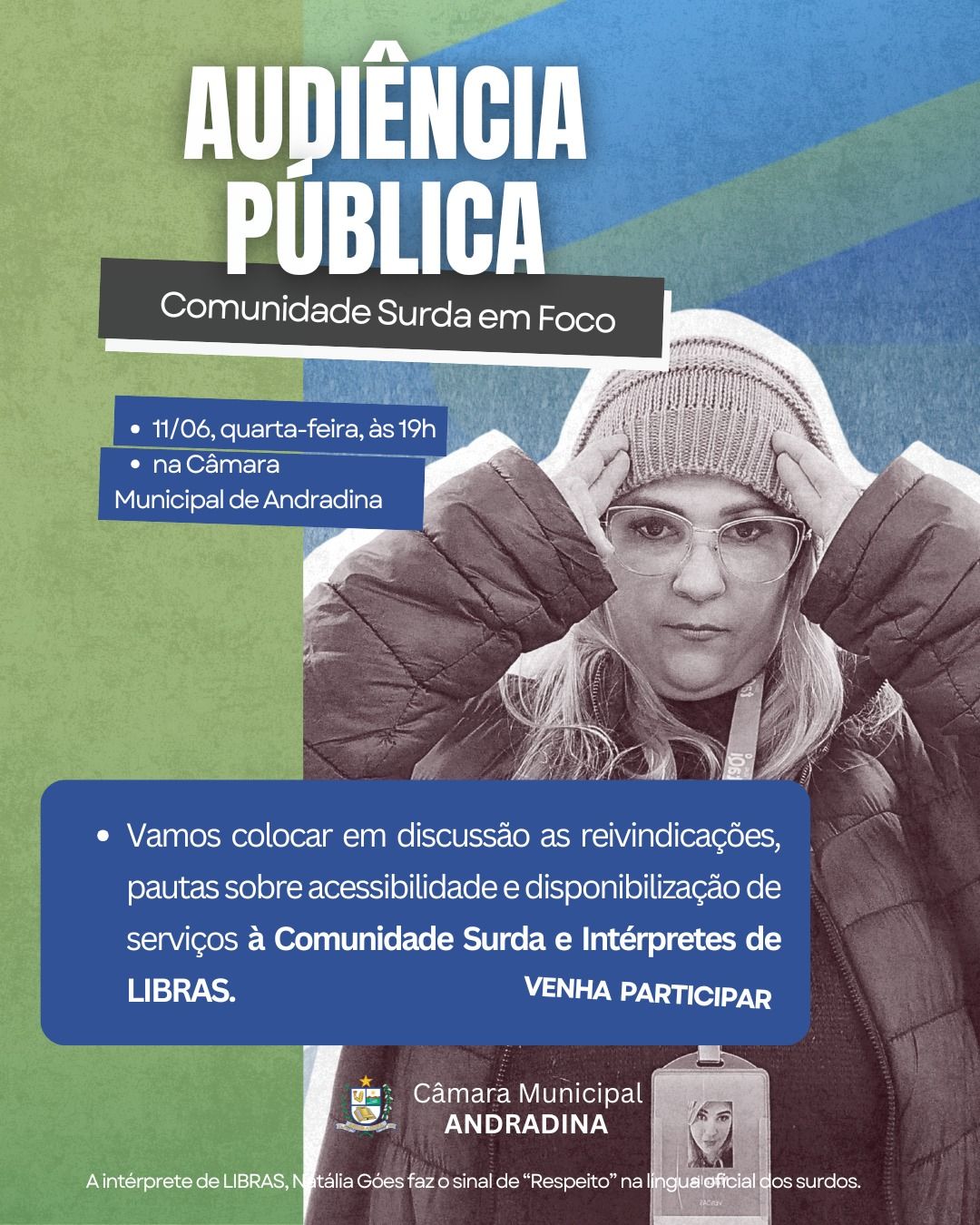 Câmara de Andradina realiza audiência para acolher demanda da comunidade surda - Audiência pública para acolher demanda da comunidade surda