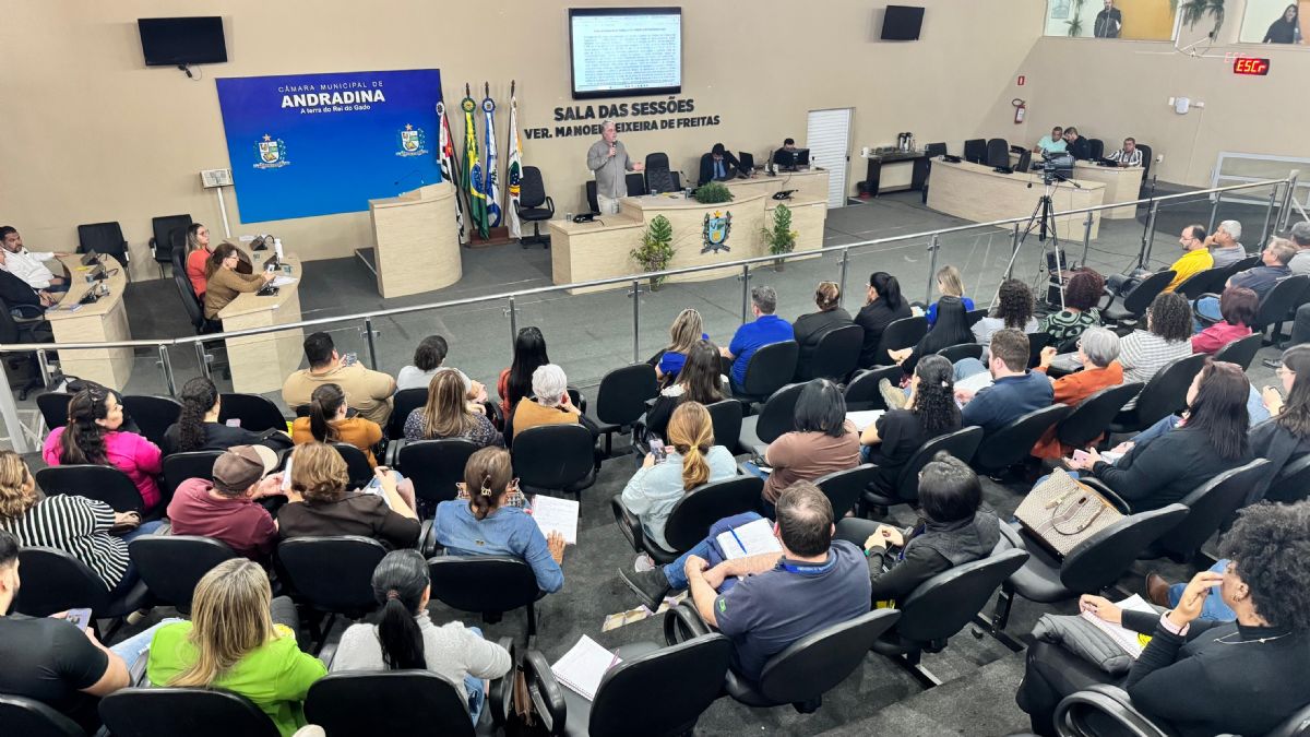 Câmara de Andradina promove capacitação sobre acesso a recursos para projetos da infância e juventude - Câmara de Andradina recebe palestra sobre acesso a recursos para infância e adolescência
