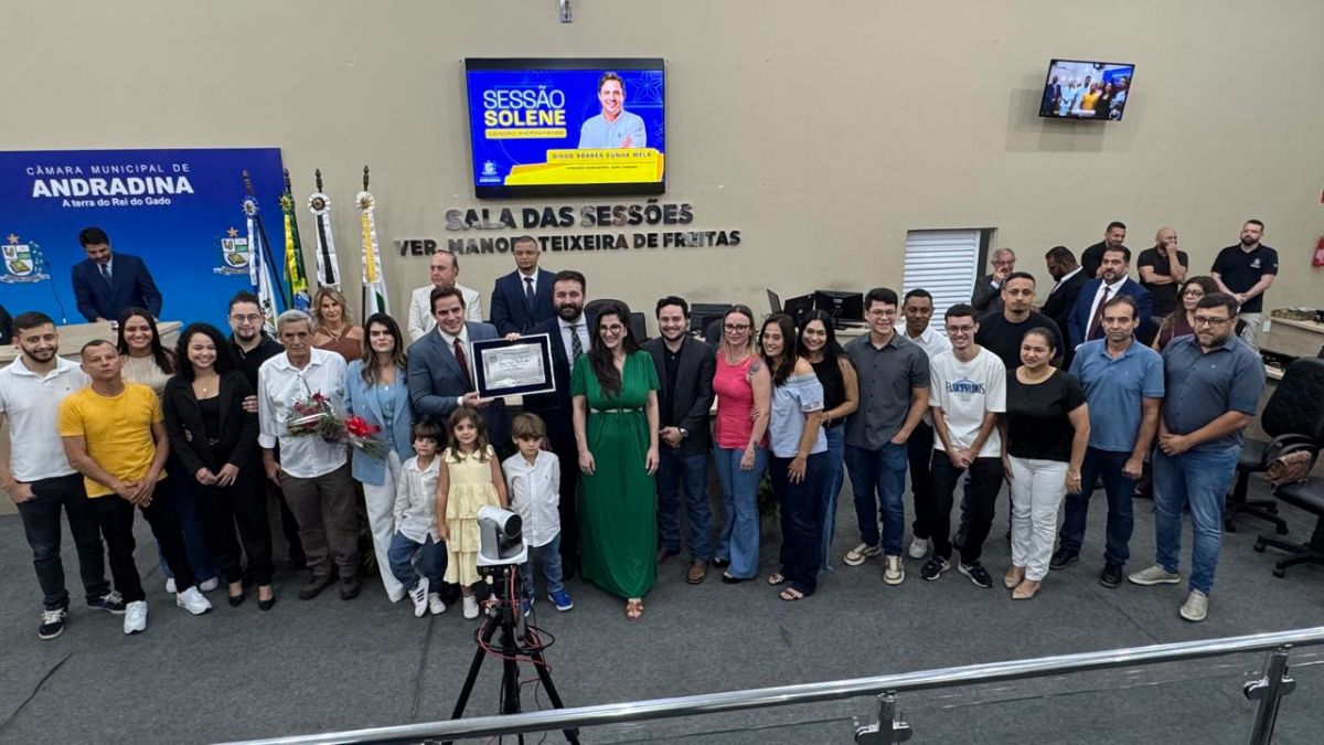 Câmara Municipal de Andradina oficializa Título de Cidadão ao tabelião Diogo Soares Cunha Melo