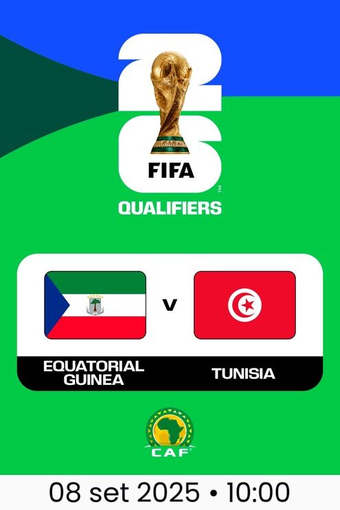 Guiné Equatorial x Tunísia – Eliminatórias da Copa do Mundo 2026 (CAF) - Guiné Equatorial x Tunísia Guiné Equatorial x Tunísia – Eliminatórias da Copa do Mundo 2026 (CAF) - Guiné Equatorial x Tunísia