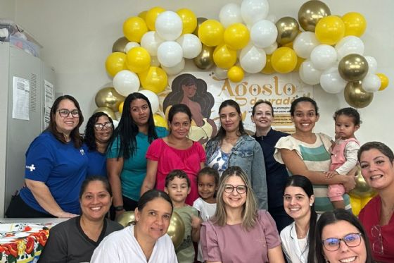 Campanha em Andradina mobiliza mães e reforça importância da amamentação no Agosto Dourado