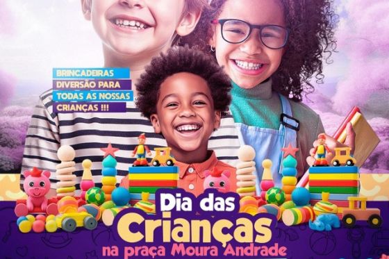 Andradina prepara grande festa para o Dia das Crianças na Praça Moura Andrade