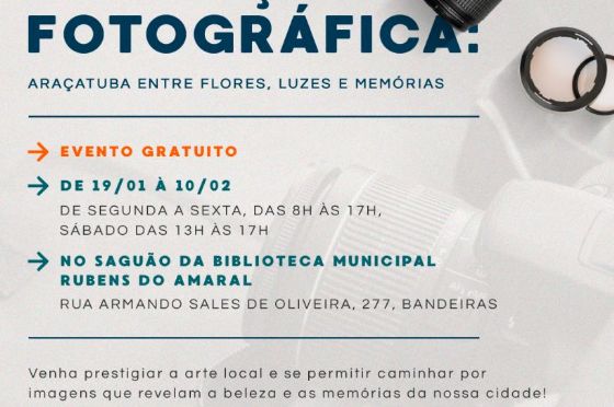 Exposição “Araçatuba entre Flores, Luzes e Memórias” celebra a identidade local na Biblioteca Municipal