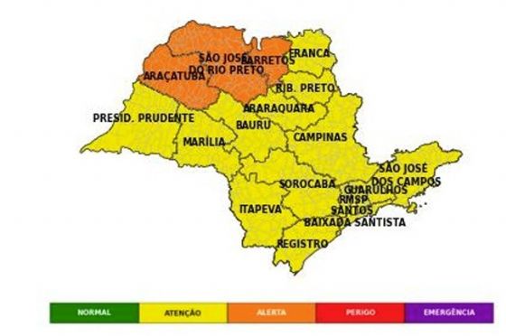 Araçatuba segue em atenção para chuvas fortes até sábado