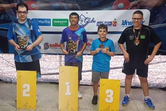 Atletas do tênis de mesa de Araçatuba conquistam pódios e colocam a cidade em 5º na classificação da Liga Oeste Paulista