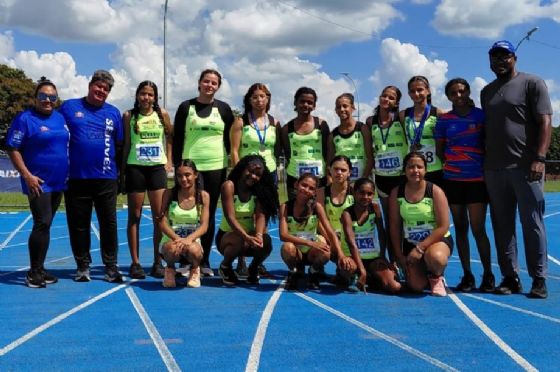 Atletismo Feminino da Sejuvel conquista título de campeão estadual de atletismo Sub-14 em Campo Grande