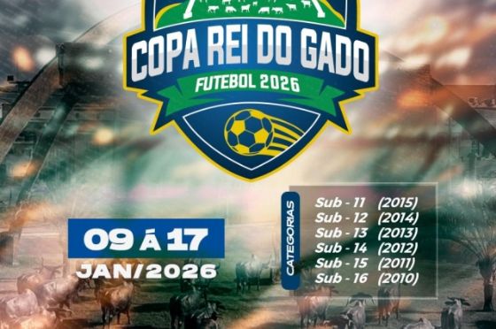 Andradina sedia Copa Rei do Gado 2026: Maior torneio de base do Oeste Paulista reúne 2 mil atletas