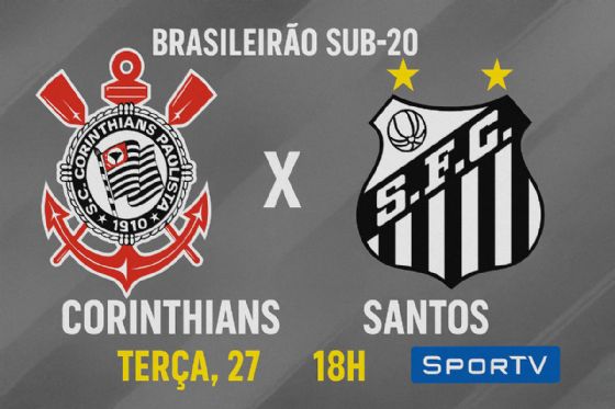 Onde Assistir: Corinthians e Santos duelam pelo Brasileirão Sub-20 com transmissão
