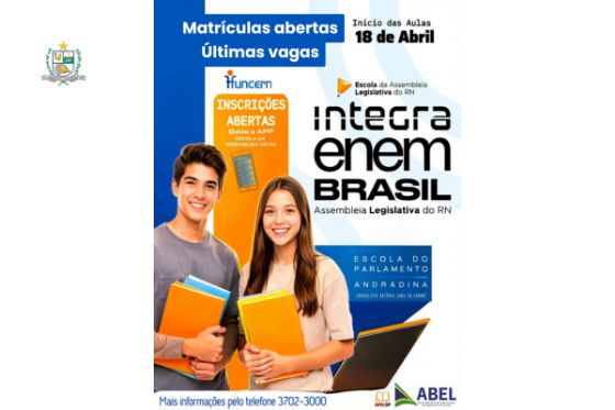 Cursinho  gratuito para o Enem começa sábado e tem últimas vagas em aberto