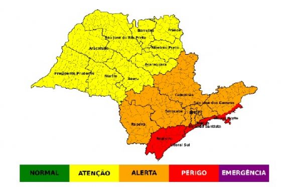 Defesa Civil coloca Araçatuba em área de atenção por causa da chuva