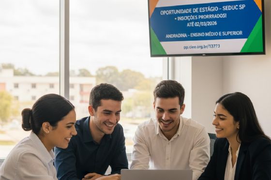 SEDUC SP prorroga inscrições para processo seletivo de estágio em Andradina