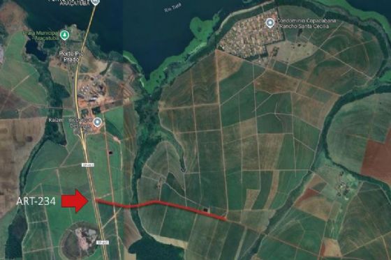 Interdição total da estrada ART-234 altera acesso ao Copacabana Park em Araçatuba a partir de segunda-feira