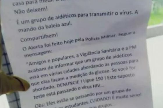 Fake News sobre falsos agentes de saúde circula nas redes sociais