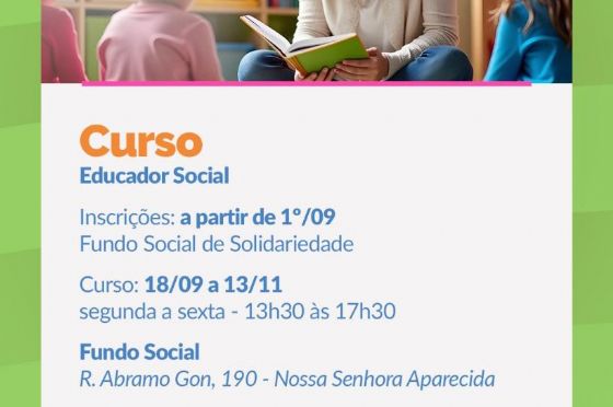 Fundo Social abre inscrições para cursos gratuitos de Educador Social e Fabricação de Pães em Araçatuba