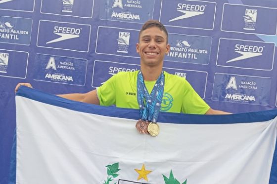 Davi Kenzo brilha no Paulista Juvenil de Inverno e coloca Andradina entre os destaques da natação paulista