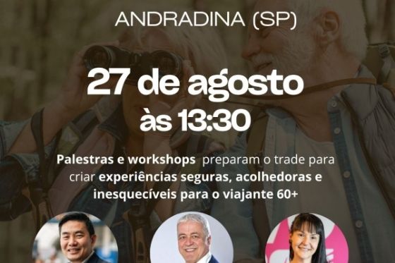 Andradina recebe evento de turismo voltado ao público 60+ no dia 27 de agosto