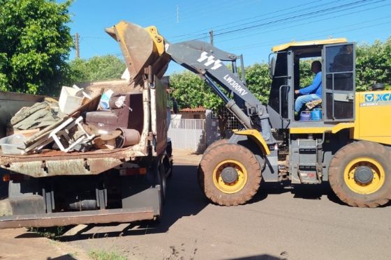 Mutirão Andradina Limpa já retirou 56 toneladas de materiais; próxima etapa será no Centro, Passarelli e Jardim Alvorada