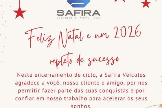 Mensagem de Natal da Safira Veículos