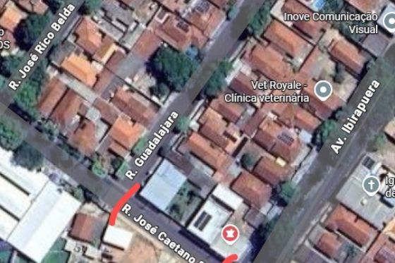 Trecho da Rua José Caetano Ruas terá interdição no domingo