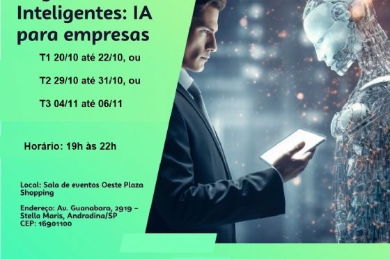 Sebrae traz a Andradina curso inédito sobre uso da Inteligência Artificial nos pequenos negócios
