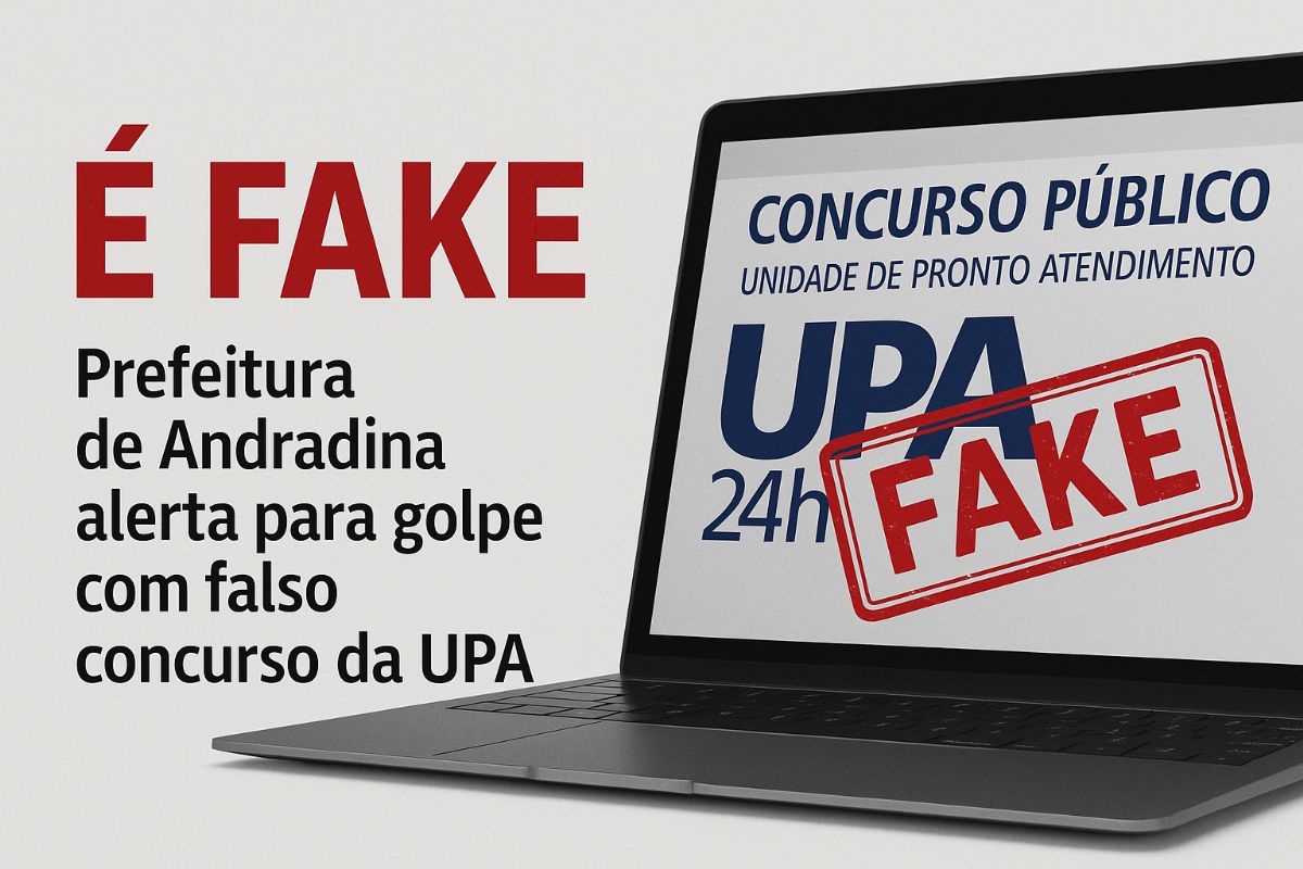 Prefeitura de Andradina desmente concurso da UPA e alerta para golpe que circula nas redes - Prefeitura de Andradina desmente concurso da UPA Prefeitura de Andradina desmente concurso da UPA e alerta para golpe que circula nas redes - Prefeitura de Andradina desmente concurso da UPA