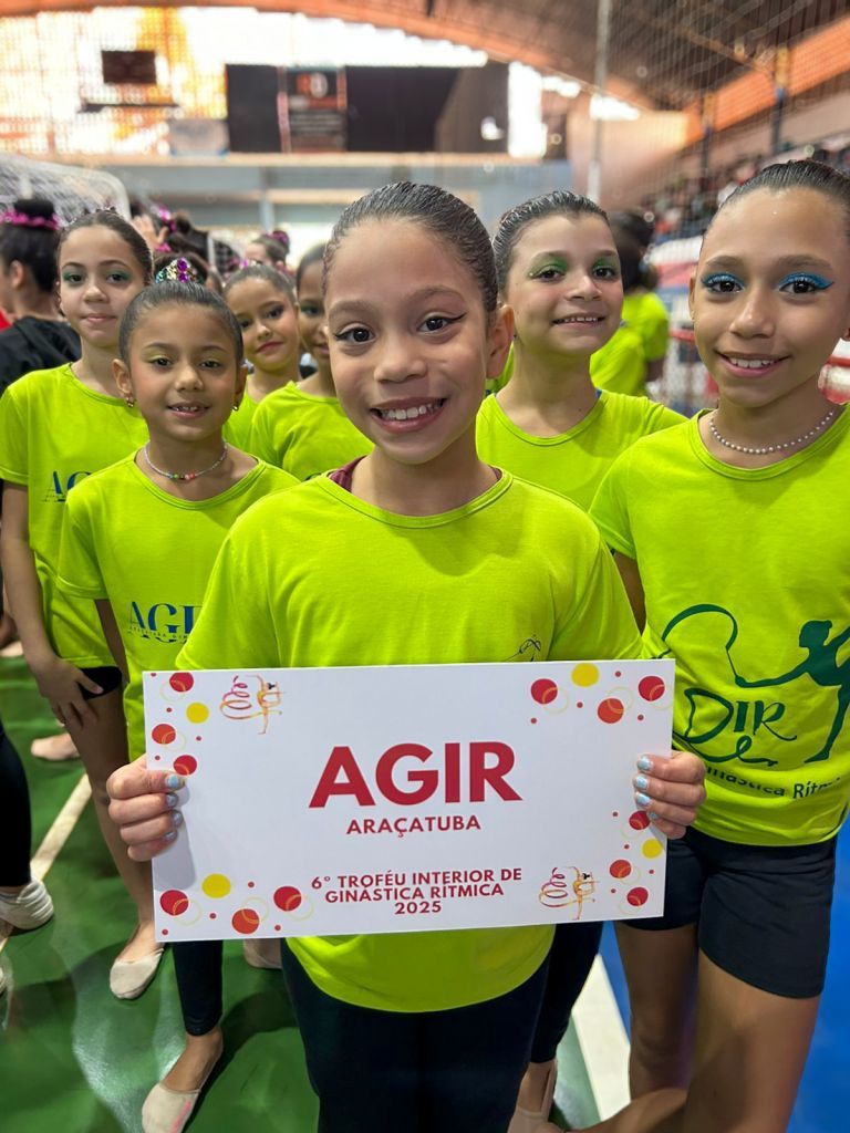 Araçatuba brilha e conquista título geral no 6º Troféu Interior de Ginástica Rítmica - Projeto Agir traz 25 troféus do 6º Troféu Interior de Ginástica Rítmica