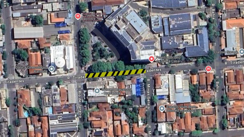 Obras na Rua Tiradentes alteram trânsito em Araçatuba a partir de terça (3) - Rua Tiradentes interditada para obra Obras na Rua Tiradentes alteram trânsito em Araçatuba a partir de terça (3) - Rua Tiradentes interditada para obra
