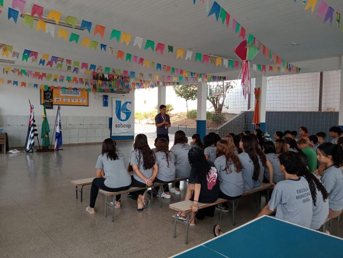 Sabesp promove palestra educativa sobre meio ambiente em escola de Ibirá - Sabesp promove palestra educativa Sabesp promove palestra educativa sobre meio ambiente em escola de Ibirá - Sabesp promove palestra educativa