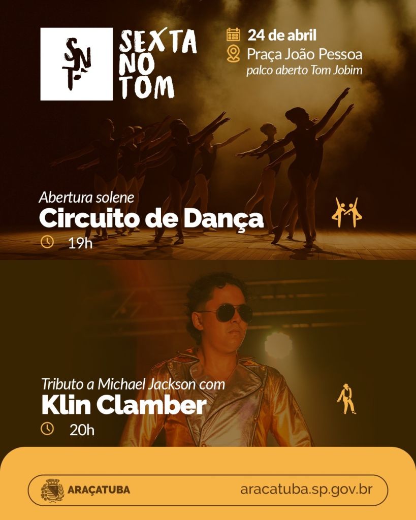 Sexta no Tom terá show em tributo a Michael Jackson, na Praça João Pessoa